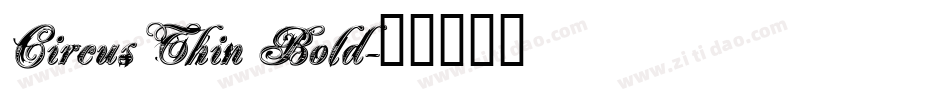 Circus Thin Bold字体转换